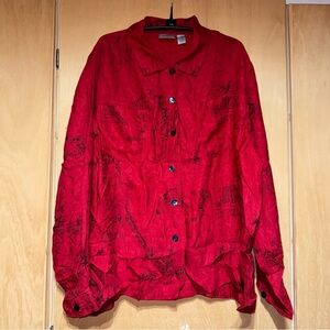 Chico's Red Button Down Shirt